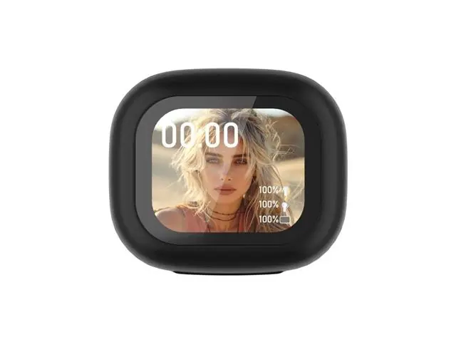 FONE BLUETOOTH TWS – DISPLAY TOUCH | 25H | ANC (T15P - PRETO) - 6