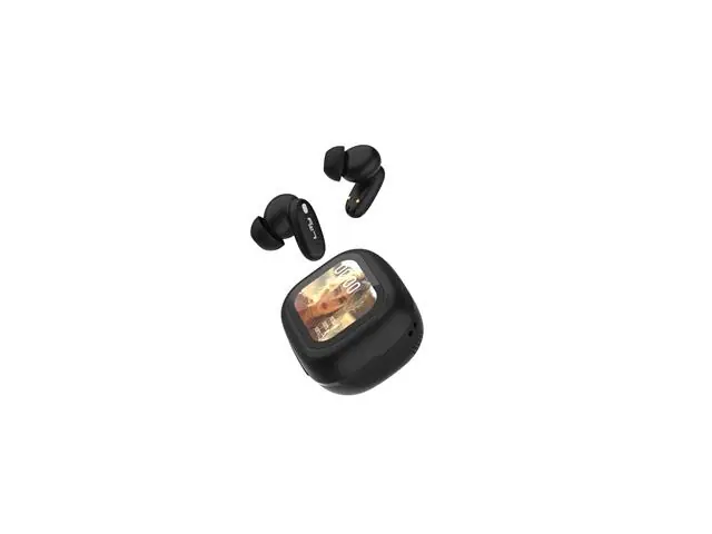 FONE BLUETOOTH TWS – DISPLAY TOUCH | 25H | ANC (T15P - PRETO) - 1