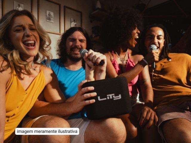 Caixa Bluetooth Karaokê c/2 Mic 80W (B15M) - 7