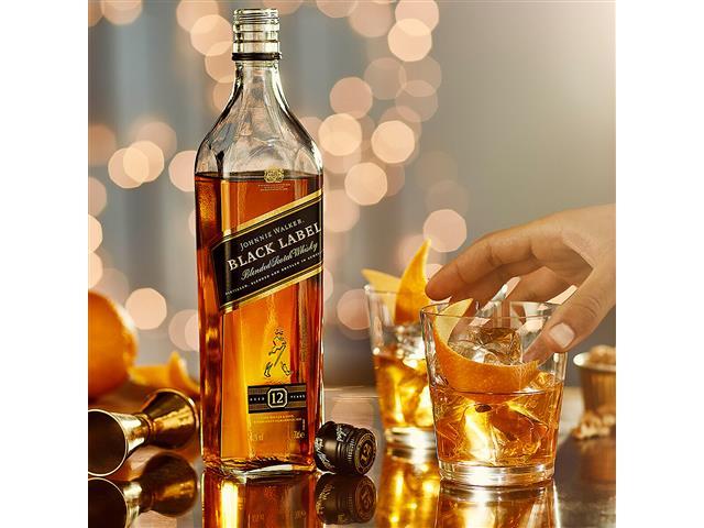 Whisky Escocês Blended Johnnie Walker Black Label Garrafa 1 Litro - 1