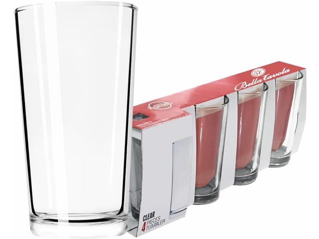 Conjunto com 4 Copos Long Drink Clear 320ml