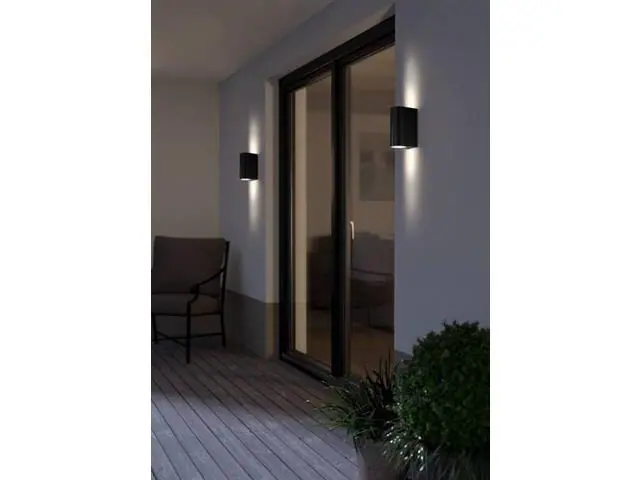 Pack x2 Aplique Scogliera-E Negro Exterior Eglo