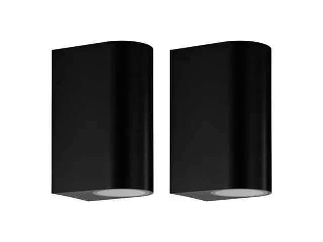 Pack x2 Aplique Scogliera-E Negro Exterior Eglo
