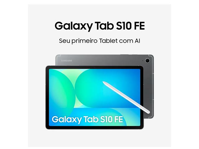 Tablet Samsung Galaxy S10 FE Cinza com 10,9" W...