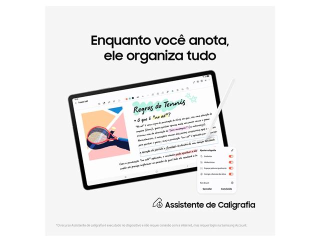 Tablet Samsung Galaxy S10 FE Cinza com 10,9" WiFi 8GB RAM 128GB - 8