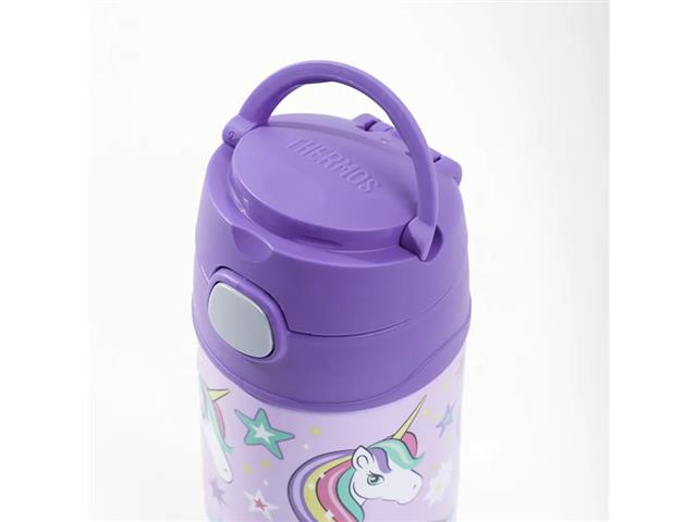 Garrafa Térmica Infantil Funtainer Unicórnio Brilhante Thermos 355ml - 2