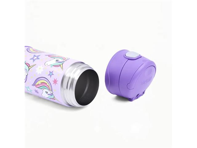 Garrafa Térmica Infantil Funtainer Unicórnio Brilhante Thermos 355ml - 4