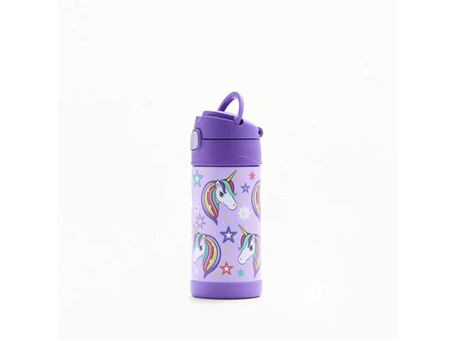 Garrafa Térmica Infantil Funtainer Unicórnio Brilhante Thermos 355ml - 6
