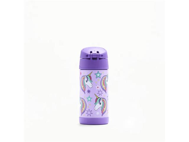 Garrafa Térmica Infantil Funtainer Unicórnio Brilhante Thermos 355ml - 7