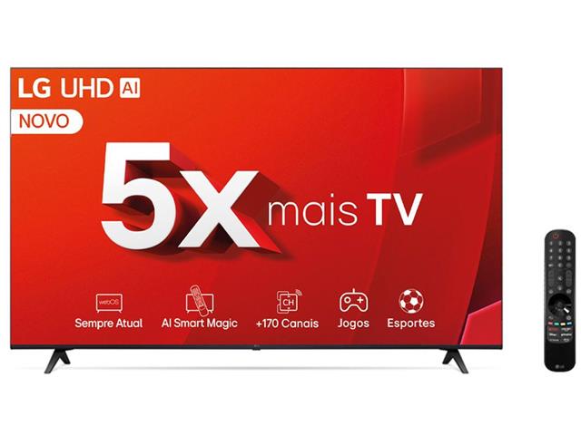 Smart TV LED 55"LG UHD 4K IA ThinQ TV HDR10 webOS 24 3HDMI Alexa Wi-Fi - 3