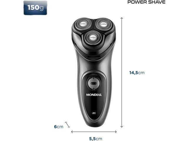 Barbeador Elétrico Power Shave Mondial Preto/Prata 5W Bivolt - BE-02 - 5