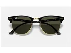 Lentes de sol Ray-Ban, Clubmaster Classic, color Negro sobre dorado - 4