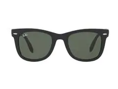 Lentes de sol Ray-Ban, Wayfarer Folding Classic, color mate negro