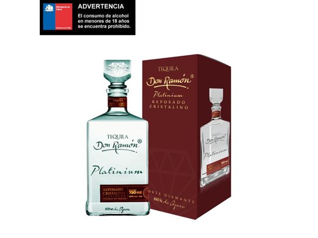Tequila Don Ramon Reposado Cristalino Platinium 750cc