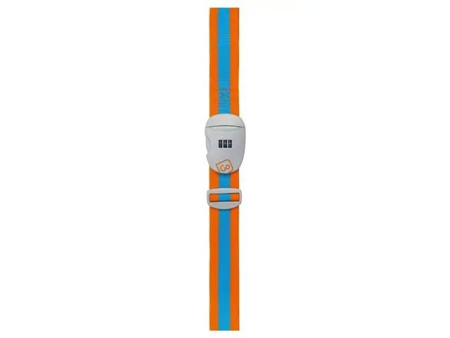Cinta Seguridad De Equipaje Con Clave Go Travel Gt491 Naranjo