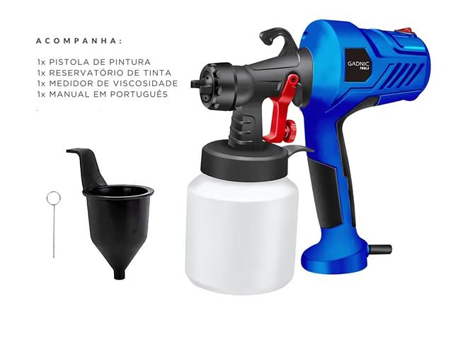 Pistola Pintura Elétrica Gadnic Pulverizadora 400W 110V - 5
