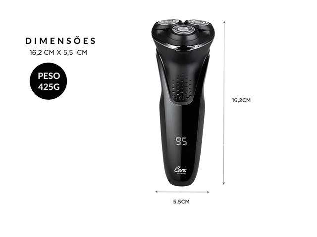 Barbeador Elétrico 3 Lâminas Gadnic com Display Digital 110V - 5