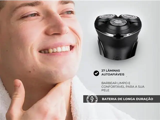 Barbeador Elétrico 3 Lâminas Gadnic com Display Digital USB Bivolt - 2