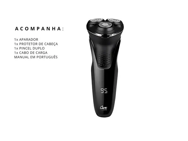 Barbeador Elétrico 3 Lâminas Gadnic com Display Digital USB Bivolt - 6