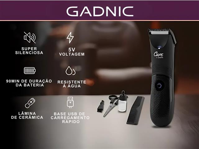 Máquininha Aparador Gadnic USB Portátil com Base Recarregável - 1