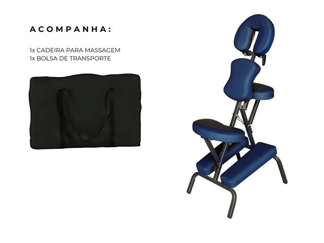 Cadeira Quick Massage Gadnic Dobrável com Bolsa Portátil Preto - 5