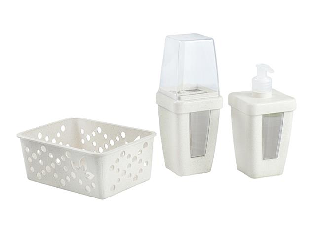 Kit Evo Banho Vítrea com Tampa 3 Peça...
