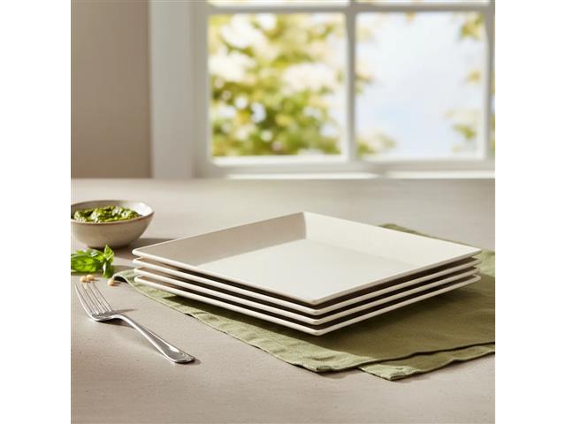 Jogo Evo Petisqueira Quadrada com 4 Peças Marfim - 2