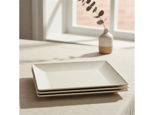 Jogo Evo Petisqueira Quadrada com 4 Peças Marfim - 4