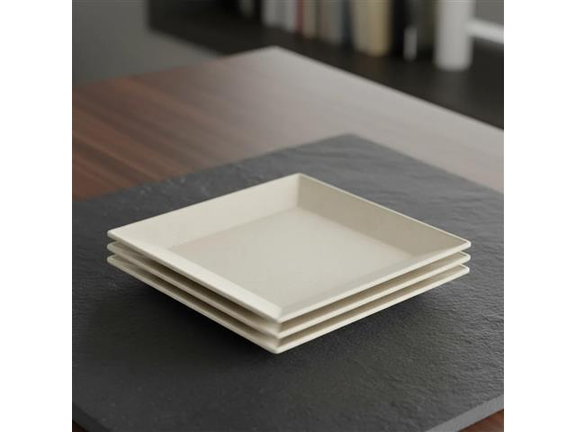 Jogo Evo Petisqueira Quadrada com 4 Peças Marfim - 6