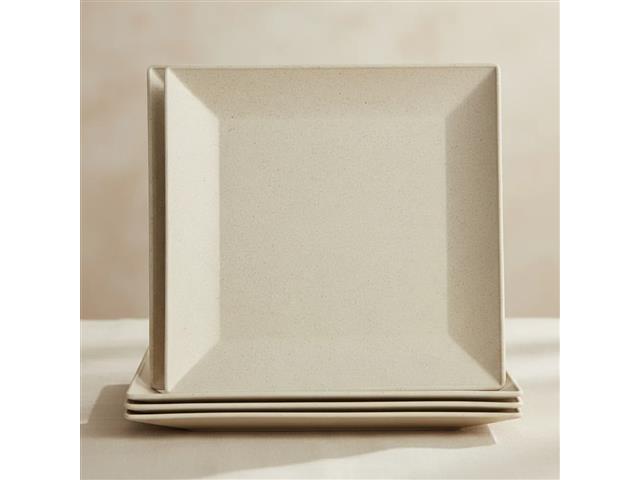 Jogo Evo Petisqueira Quadrada com 4 Peças Marfim - 8