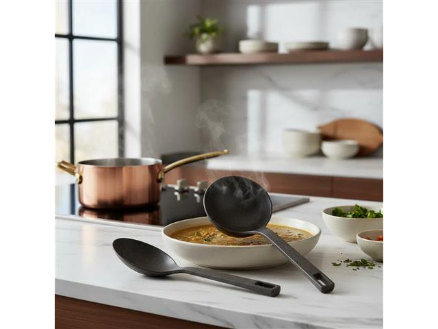 Kit Evo de Utensílios com Travessa 4 Peças - Imbuia - 8