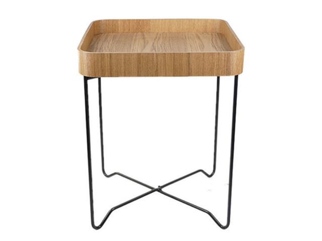 Mesa Carol cuadrada 35 x 35 x 45 cm color madera