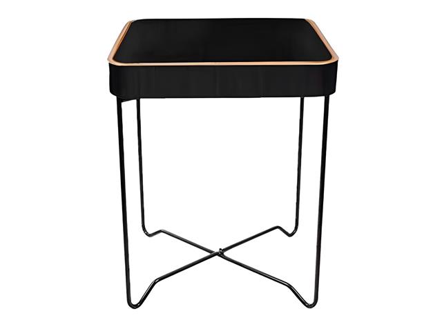 Mesa Carol cuadrada 35 x 35 x 45 cm color negro