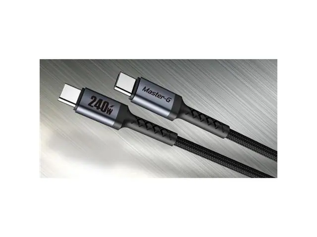 Cable de Carga Rápida Usb-C a C Antinudos 240W 2M Master-G