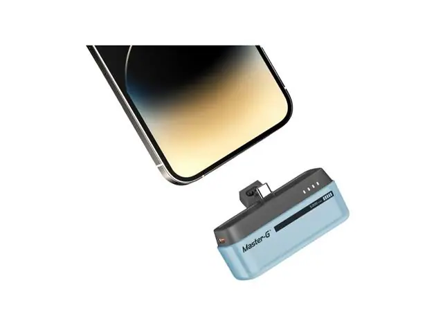 Cargador Base Portátil Pocket 5000mAh TipoC Celeste Master-G