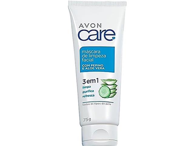 Máscara de Limpeza Facial Avon Care Aloe e Pepino 75g