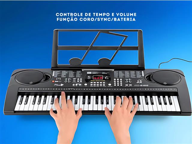 Teclado Musical GADNIC 61 Teclas com Microfone 110V - 2