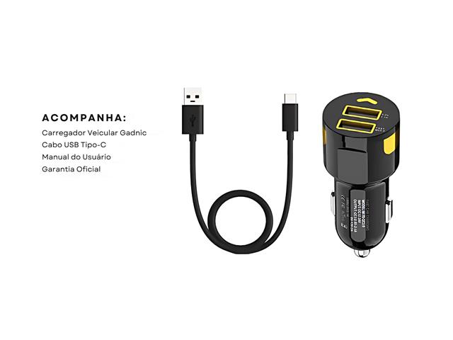 Carregador Veicular GADNIC USB Tipo C 24V Rápido - 5