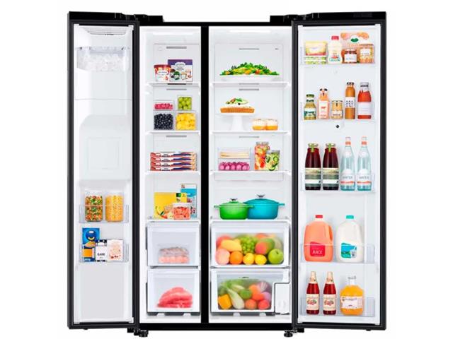 Geladeira Side by Side Samsung 2P FF 585L com Painel   Inox Preto 110V - 2