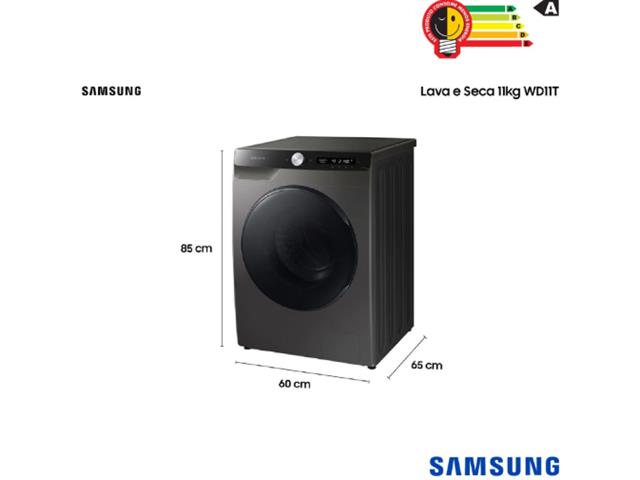 Lava & Seca Samsung SmartThings Inox Look com 12 Programas 110V 11Kg - 1