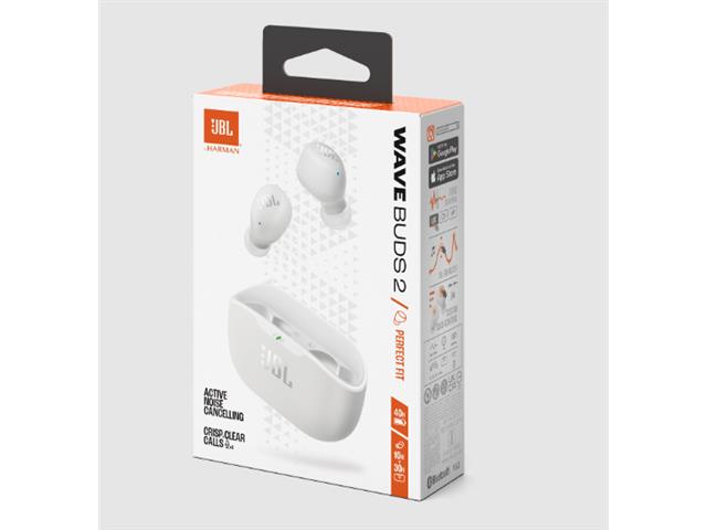 Fone de Ouvido Bluetooth JBL Wave Buds 2 White JBLWBUDS2WHT