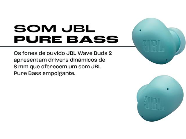 Fone de Ouvido Bluetooth JBL Wave Buds 2 Blue JBLWBUDS2BLU - 1