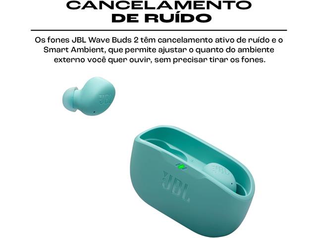 Fone de Ouvido Bluetooth JBL Wave Buds 2 Blue JBLWBUDS2BLU - 2