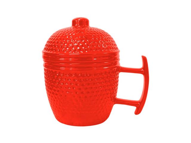 Taza cerámica Mr. Grill Kamado, Roja