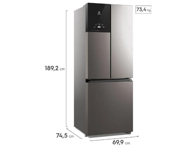 Geladeira French Door Electrolux 3 Portas Frost Free 480L Inox Look - 3