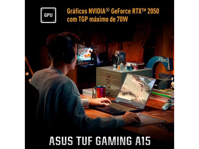 Notebook Gamer ASUS TUF A15 Ryzen7 16GB 512GB W11 156" Graphite Black - 3