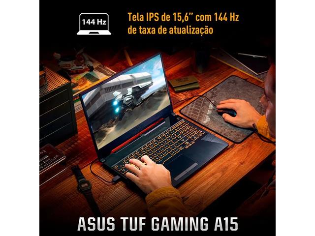 Notebook Gamer ASUS TUF A15 Ryzen7 16GB 512GB W11 156" Graphite Black - 4