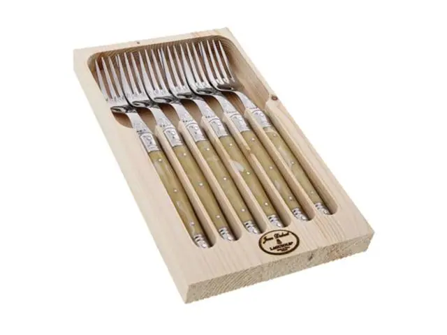 Laguiole Set 6 Tenedores Marmol Jean Dubost