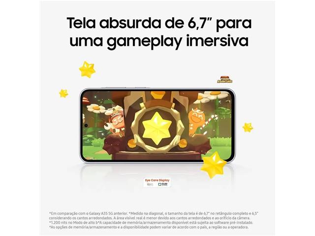 Smartphone Samsung Galaxy A36 5G, 256GB, Câm. Tripla 50MP, Branco - 2