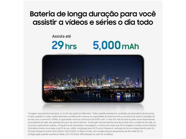 Smartphone Samsung Galaxy A36 5G, 256GB, Câm. Tripla 50MP, Branco - 4